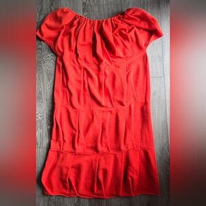 Akris Red Ruffle Knit Dress | Swiss Luxury Minimalist | US 2 / UK 6